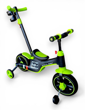 Детский велосипед-беговел 3в1 с родительской ручкой (602) Bavar Sport